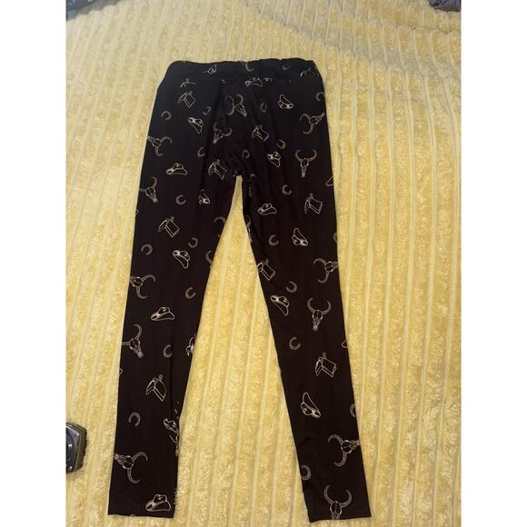 Women’s Brown Western Boots Cattle Horseshoe, Cowboy Hat LuluRoe Leggings Tc - Picture 5 of 10